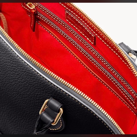 Dooney & Bourke Pebble Grain Zip Satchel Black - Picture 3 of 8